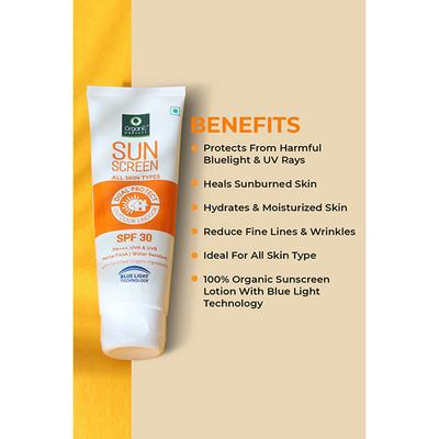 Organic Harvest All Skin SPF 30 Sunscreen Kakadu Plum,Acai Berry & Chia Seeds 100 gm - Body Sunscreen
