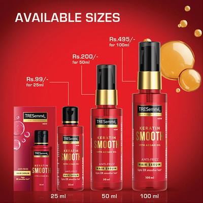 Tresemme Keratin Smooth Anti-Frizz Hair Serum With Argan Oil 100 ml - Hair Serums