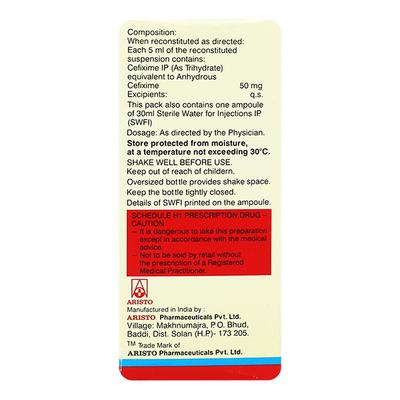 OMNICEF O 50mg Oral Suspension 30ml - Bacterial Infections-Cep