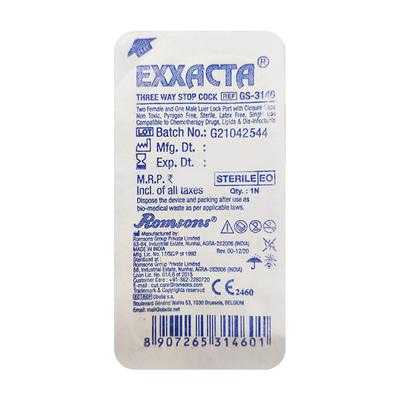 Romsons Exxacta Three Way Stop Cock (GS-3146) - Surgical Instruments