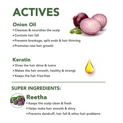 Skivia Onion Oil Shampoo With Reetha & Keratin 200 ml - Shampoos