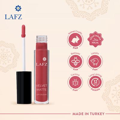 Lafz Transfer Proof & Smudge Proof Velvet Matte Lip Colour, Pink Berry 5.5 ml - Liquid Lipsticks