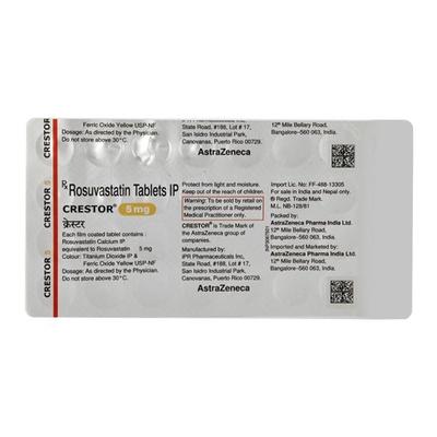 Crestor 5mg Tablet 30'S - High Cholesterol-Dys