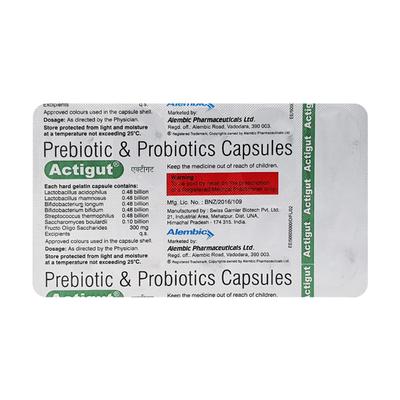 Actigut Capsule 10'S - Diarrhoea-Ant