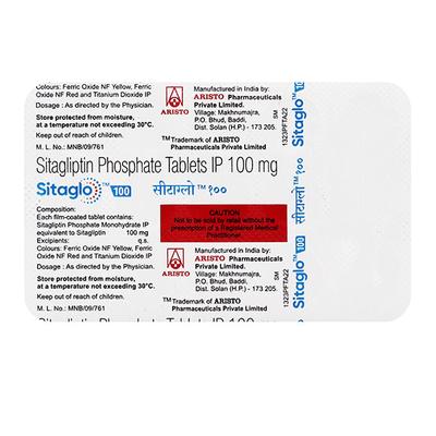 SITAGLO 100 Tablet 15's - Diabetes-Ant
