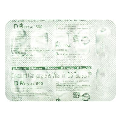 D RETCAL 500 Tablet 10's - Supplements-Cal
