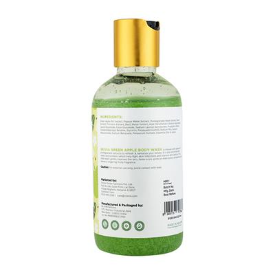 Skivia Green Apple Body Wash With Papaya & Turmeric 200 ml - Shower Gels & Body Wash