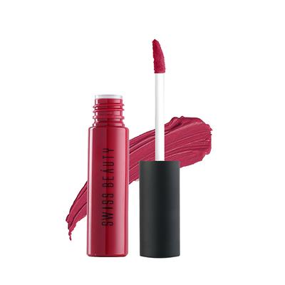 Swiss Beauty Soft Matte Liquid Lipstick - (Pure Red) 6 ml - Liquid Lipsticks