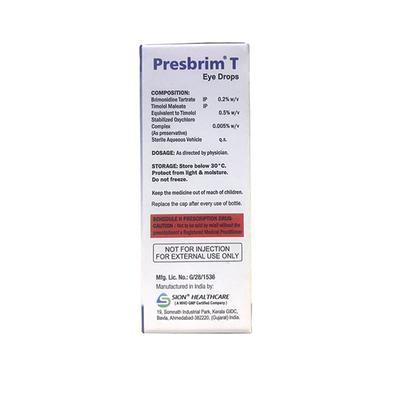 PRESBRIM T Eye Drops 5ml - Eye Infections-Eaa