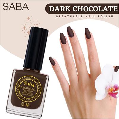 Saba Breathable Long Stay Nail Paint Enriched with Argan Oil Dark Chocolate 12 ml - Nail Polish