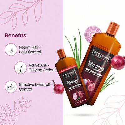 Aryanveda Red Onion Oil & Black Seed Oil Shampoo (Oil Free with Shampoo) (200 Ml + 50 Ml) 1's - Shampoos