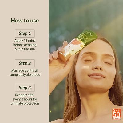 Lotus Botanicals Vitamin C Skin Brightening Mattefluid Sunscreen SPF 50 PA+++ for Men & Women 5 gm - Face Sunscreen