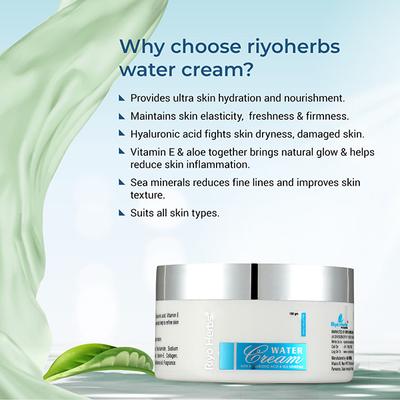 Riyo Herbs Water Cream with Hyaluronic Acid & Sea Minerals 100 gm - Face Creams
