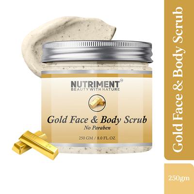 Nutriment Gold Scrub All Skin Type 250 gm - Scrubs & Exfoliants