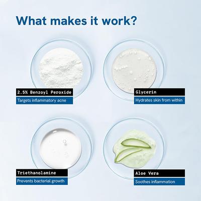 Be Bodywise 2.5% Benzoyl Peroxide Face Wash 100 ml - Face Wash & Cleansers