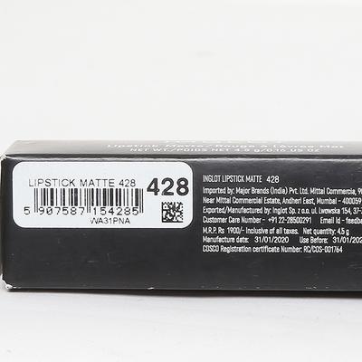 Inglot Lipstick Matte 428 4.5 gm - Lipsticks
