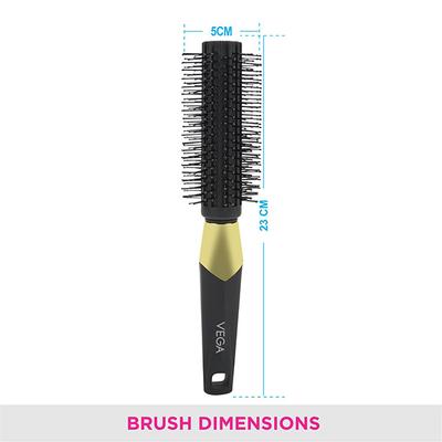 Vega Round Hair Brush for Adding Curls, Volume and Waves In Hairs, Men and Women, (E21-RB) 123 gm - Hair Brushes
