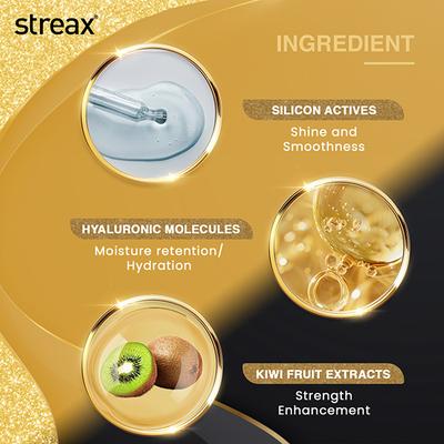 Streax Gel Hair Colour for women, Natural Brown 4, No ammonia hair color, 100% grey coverage 150 ml - Crème