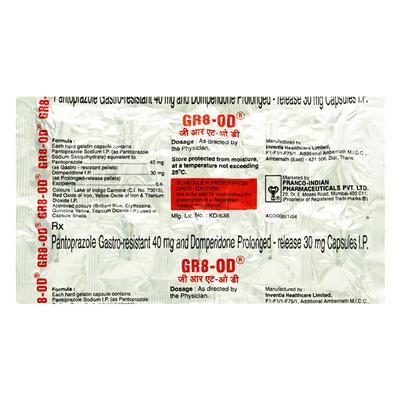 GR8 OD Capsule 10'S - Ulcer/Reflux/Flatulence-Aaa