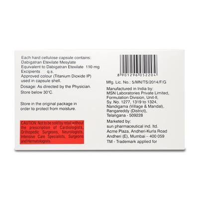 Dabigo 110mg Capsule 10'S - Blood Clot-Ant