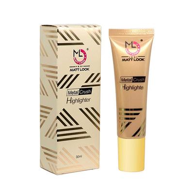 Matt Look Metal Crush Highlighter, Face Makeup, Golden Sand 30 ml - Highlighters & Illuminators