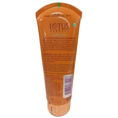 Lotus Herbals Safe Sun Spf 40 Pa++3-in-1 Matte Look Daily Sun Cream 100 g - Face Sunscreen