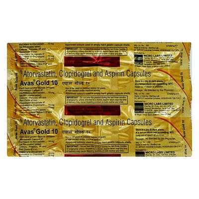 AVAS GOLD 10 Capsule 10's - High Cholesterol-Dys