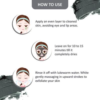 Swiss Beauty Bamboo Charcoal Clay Mask 100 gm - Masks & Peels