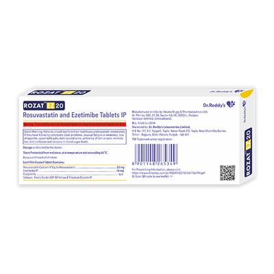 ROZAT EZ 20 Tablet 10's - High Cholesterol-Dys