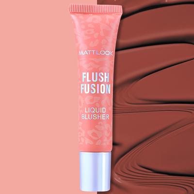 Matt Look Flush Fusion Liquid Blusher With Creamy Texture , Cherry Blossom-02 15 ml - Blushes