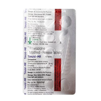 TIMZID MR Tablet 15's - Angina