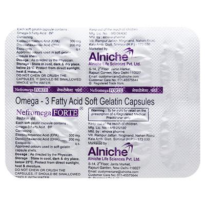 Nefromega Forte Capsule 10'S - Supplements-Sup