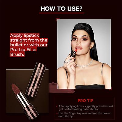 Colorbar X Jacqueline Sinful Matte Lipcolor Mistress 025 3.5gm - Lipsticks
