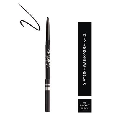 Chambor Stay On++Waterproof Kohl Pencil-Blackest Black 0.28 gm - Kajal & Kohls