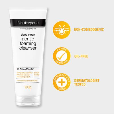 Neutrogena Deep Clean Foaming Cleanser 100 Ml (N) - Scrubs & Exfoliants