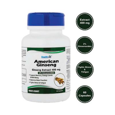 Healthvit American Ginseng Extract Capsules 60's - General Health