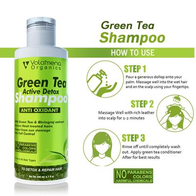 Volamena Active Detox Shampoo - Green Tea 200 ml - Shampoos