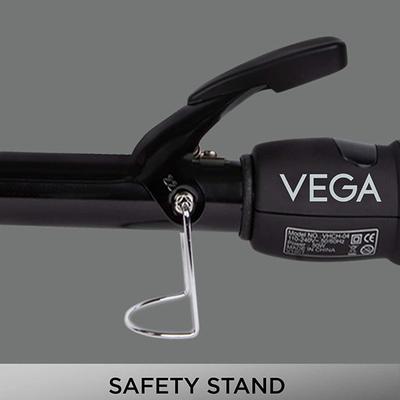 VEGA Long Curl Hair Curler-22 mm with Ceramic Coated Barrel and LCD Temperature Display (VHCH-04) Black 1's - Multi-Stylers
