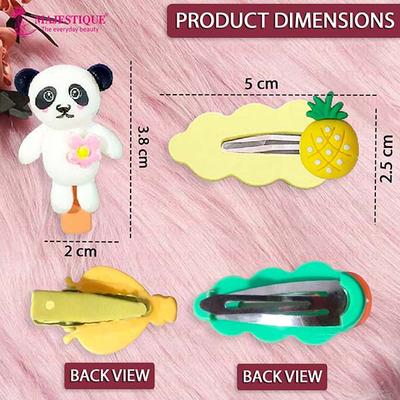 Majestique Tiny Baby Tic Tac Hair Clip, Multi Design Combo, Cute Hair Accessories Best Gift For Girl - Multicolor 16's - Hair Clips/Bands