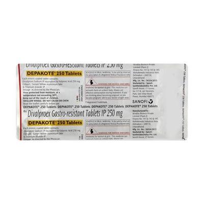 Depakote 250mg Tablet 15'S - Epilepsy/Convulsion-Ant