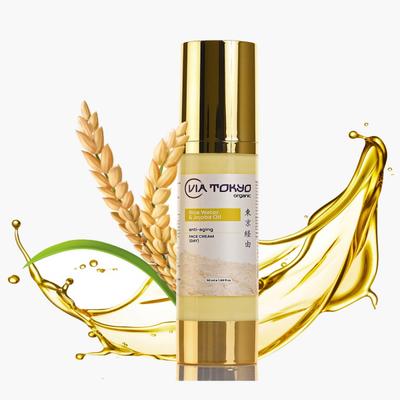 VIA TOKYO ORGANIC Rice Water & Jojoba Oil Face Cream, Anti - Aging Day Cream, No Sulphates, No Paraben 50 ml - Face Creams