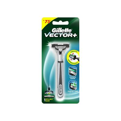Gillette Vector Plus Manual Shaving Razor 1's - Razors & Cartridges
