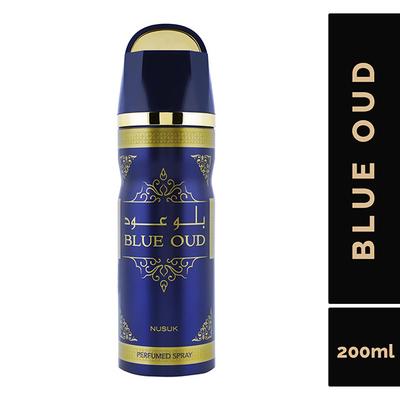 NUSUK Blue Oud Deodorant For Men, Perfumed Body Spray 200 ml - Men Deodorants/Roll-Ons