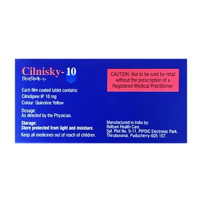 CILNISKY 10 Tablet 15's - Hypertension-Cal