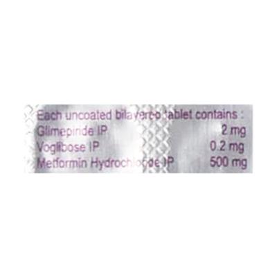 Metffil VG 2mg Tablet 15'S - Diabetes-Ant