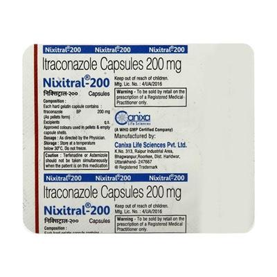 Nixitral 200mg Capsule 10'S - Fungal Infections-Anf