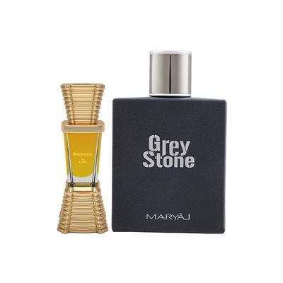 Ajmal Impress Concentrated Perfume Oil Citrus And Maryaj Grey Stone EDP Aromatic Woody Perfume 110 ml - Men Perfumes (Edt/Edp)