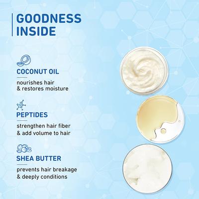 Plum Coconut & Peptides Strength & Shine Hair Mask I Coconut Oil, Pea Peptide I For All Hair Types 200gm - Hair Masks & Packs
