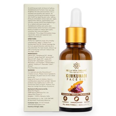 Bella Vita Organic Kumkumadi Face Oil 30 ml - Face Serum