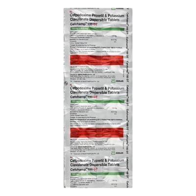 Cefchamp DT 100mg Tablet 10'S - Bacterial Infections-Cep